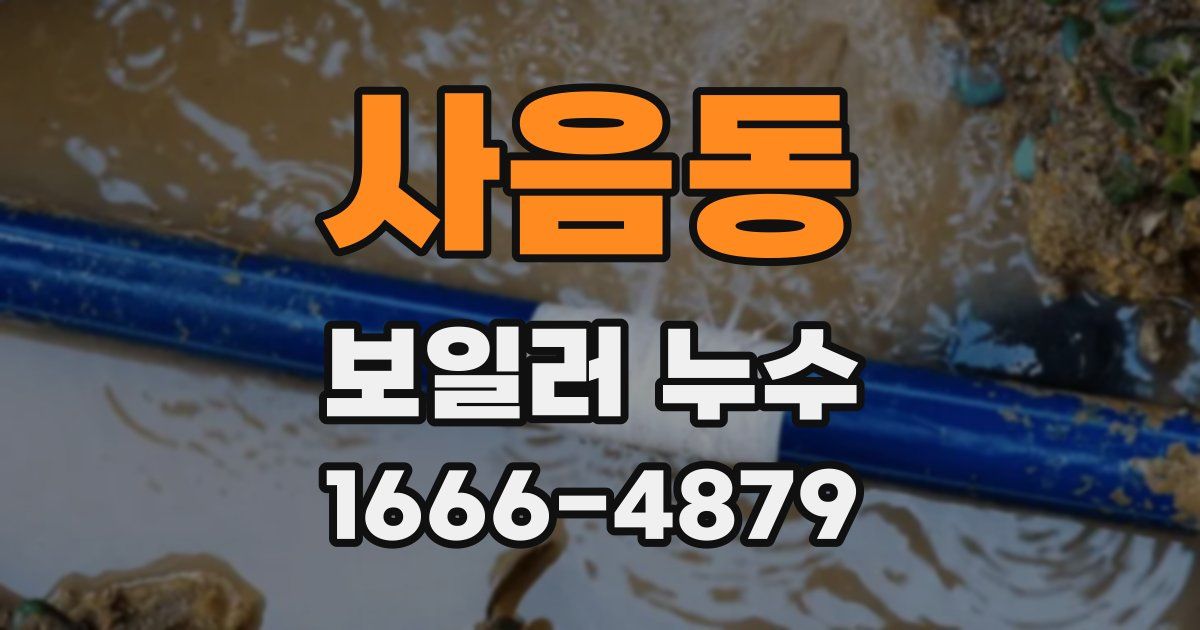 사음동 보일러 누수