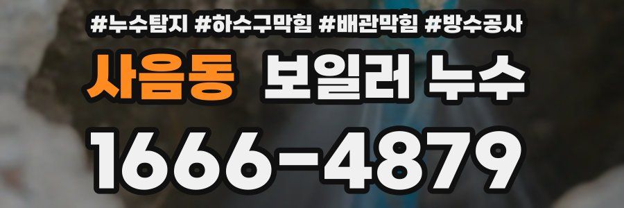 사음동 보일러 누수