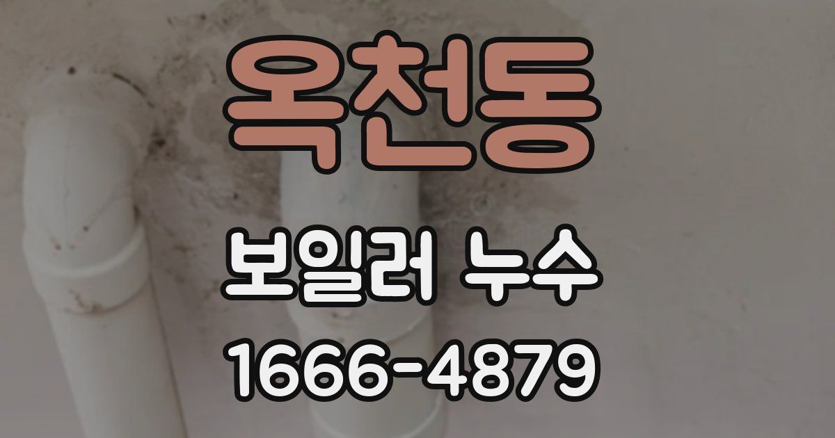 옥천동 보일러 누수