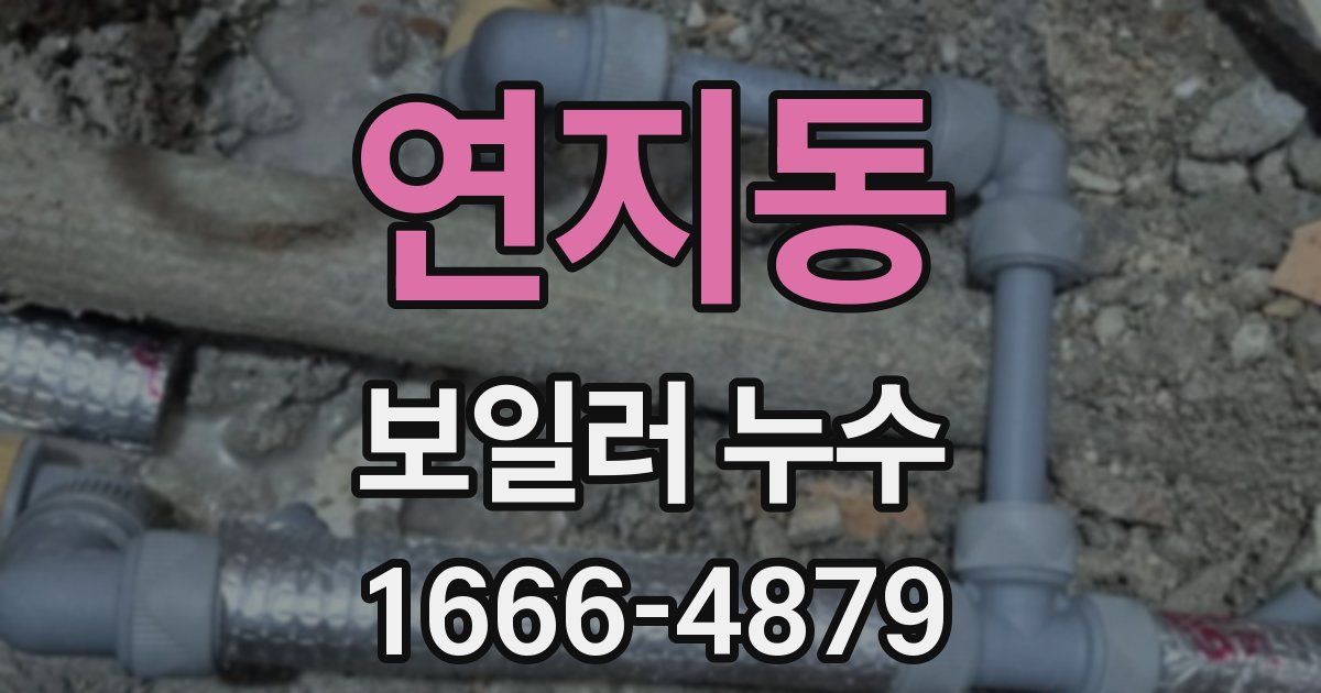 연지동 보일러 누수