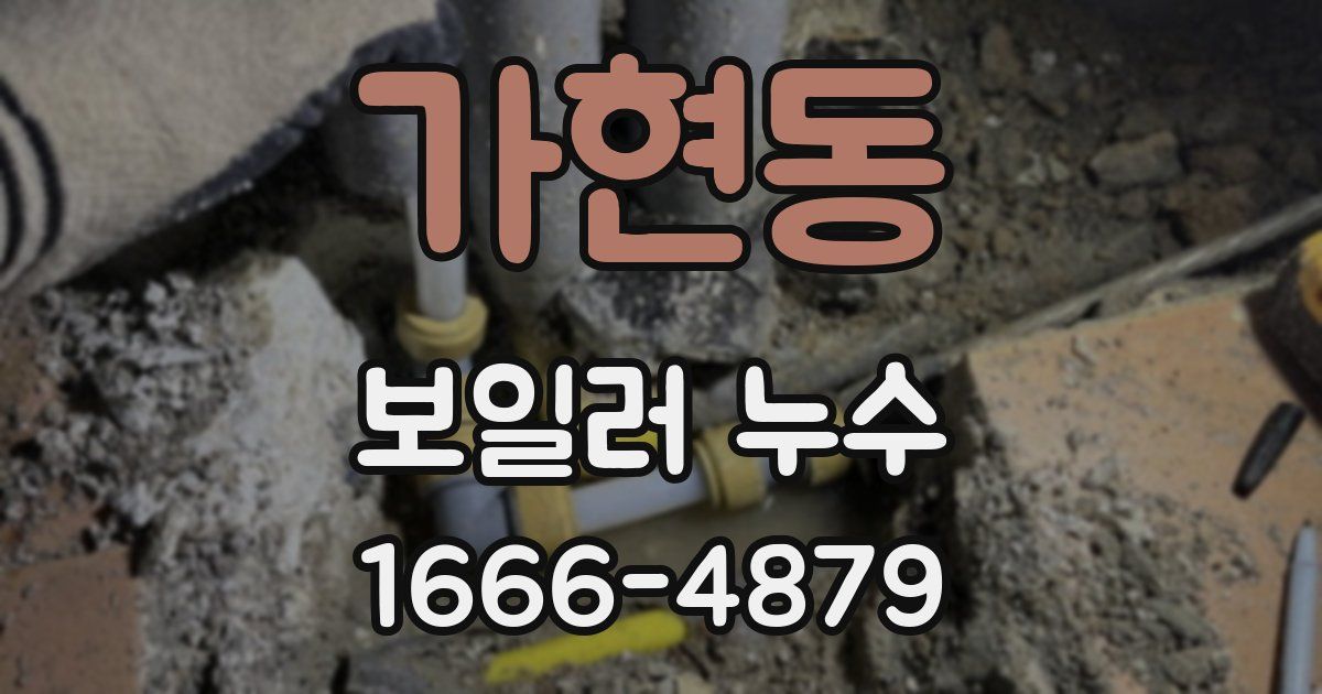 가현동 보일러 누수