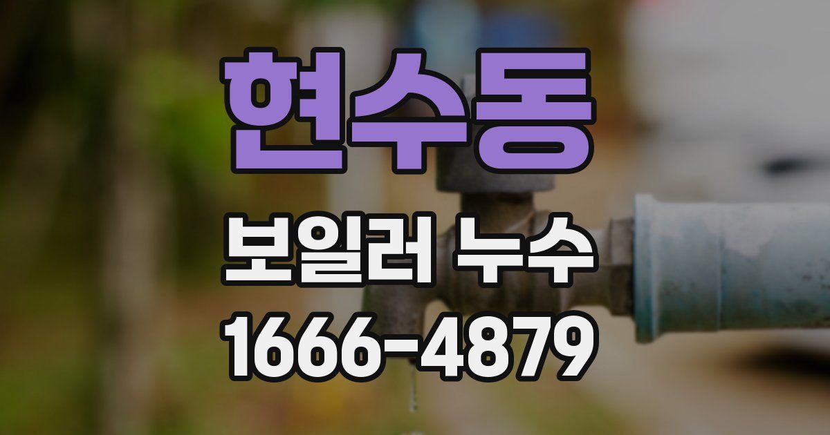 현수동 보일러 누수
