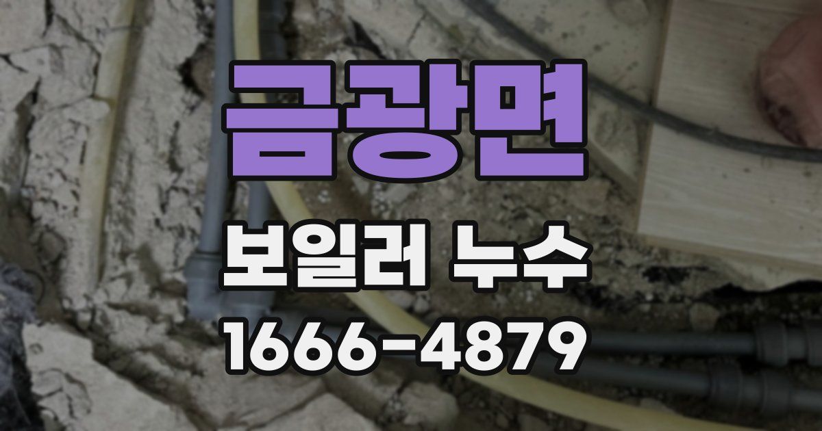 금광면 보일러 누수