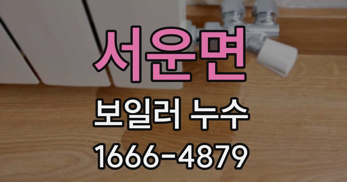 서운면 보일러 누수