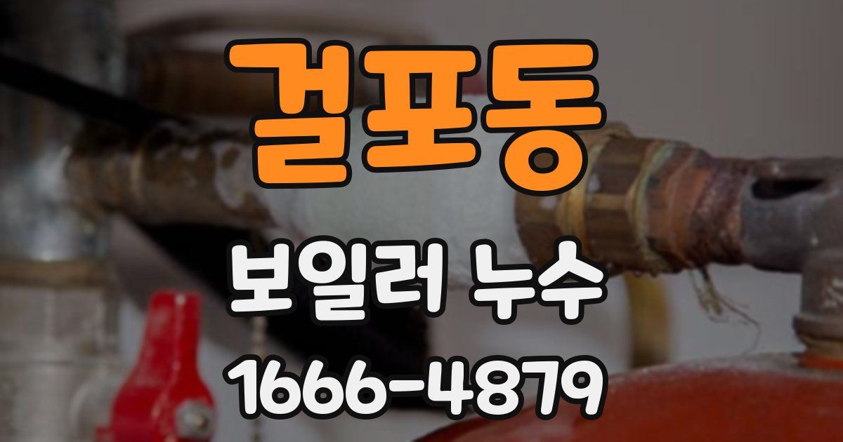 걸포동 보일러 누수