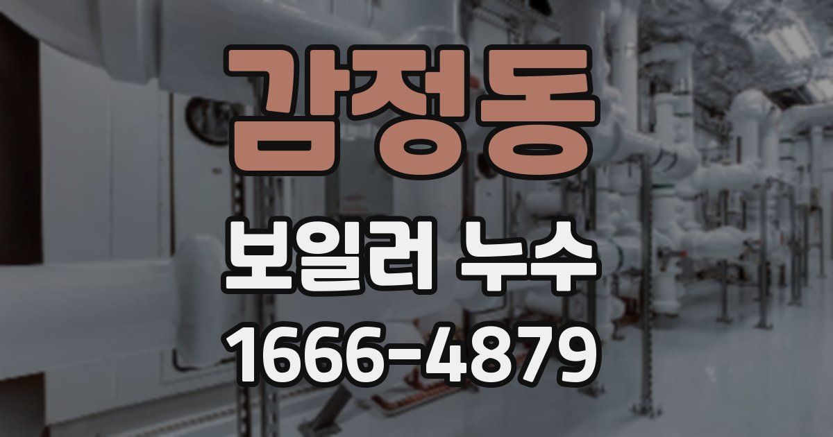 감정동 보일러 누수