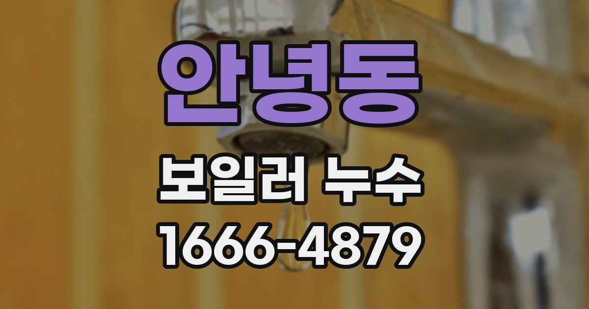 안녕동 보일러 누수