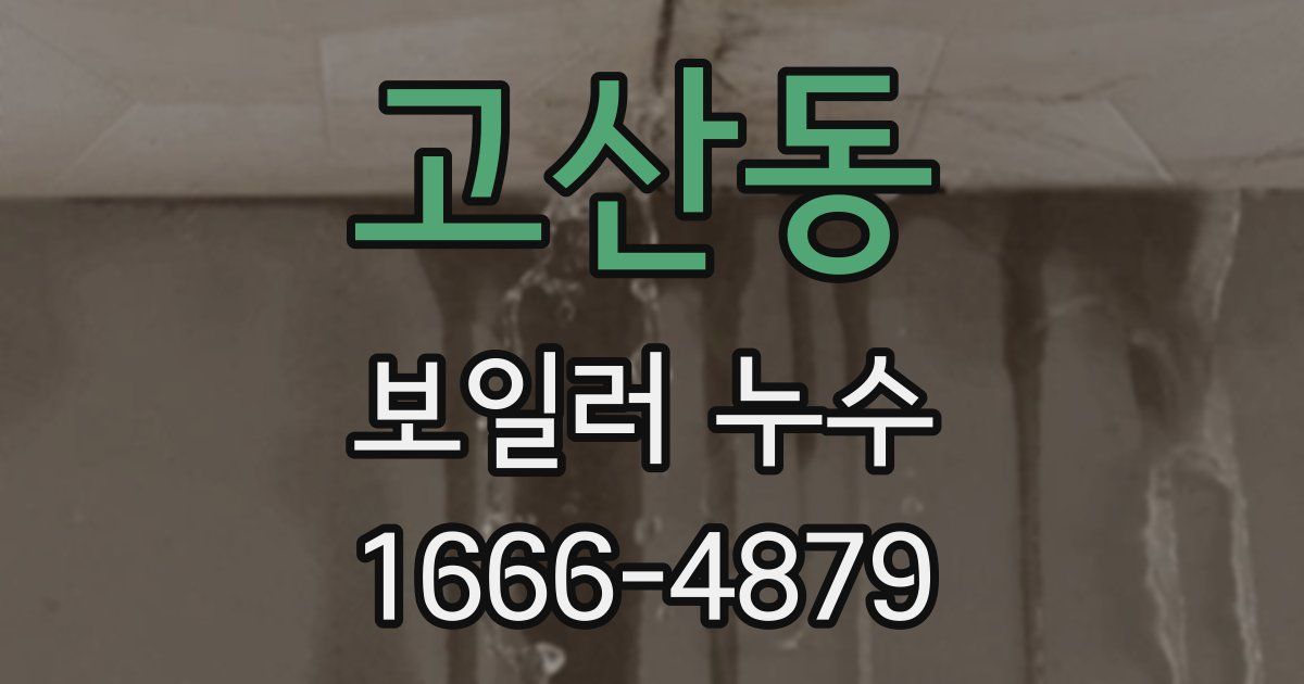 고산동 보일러 누수