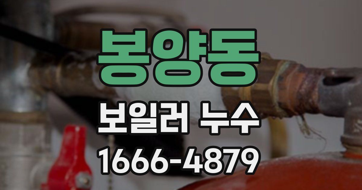 봉양동 보일러 누수