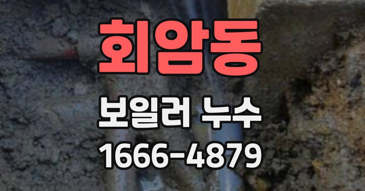 회암동 보일러 누수