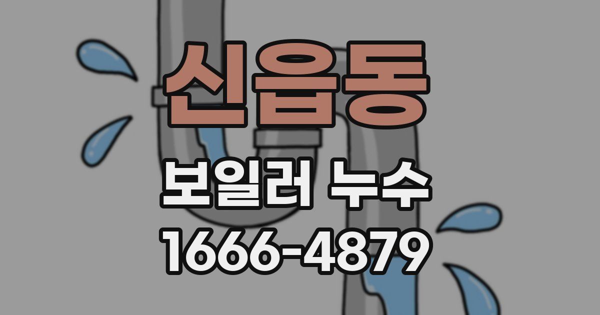 신읍동 보일러 누수
