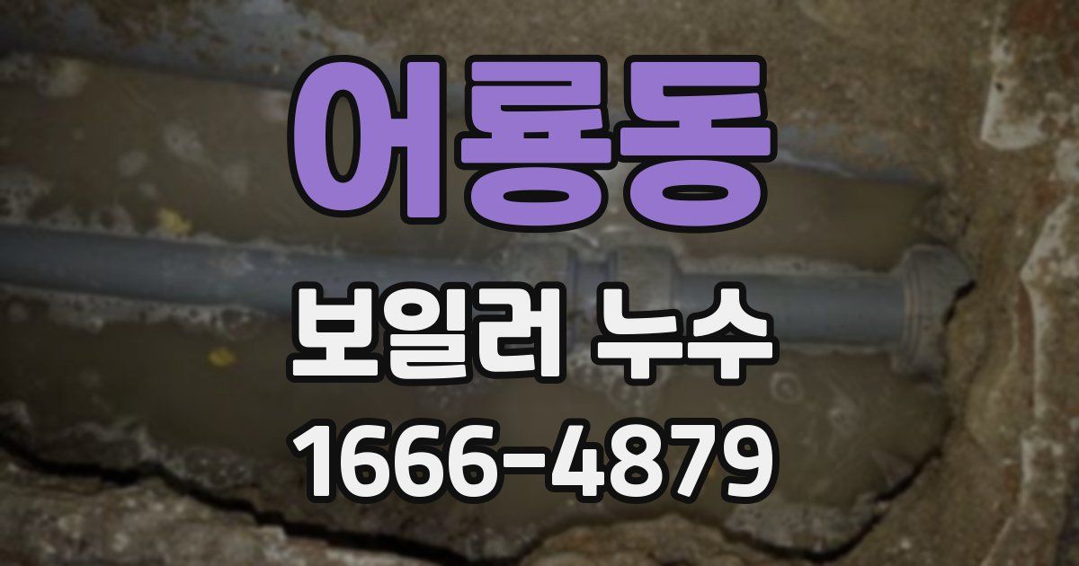 어룡동 보일러 누수
