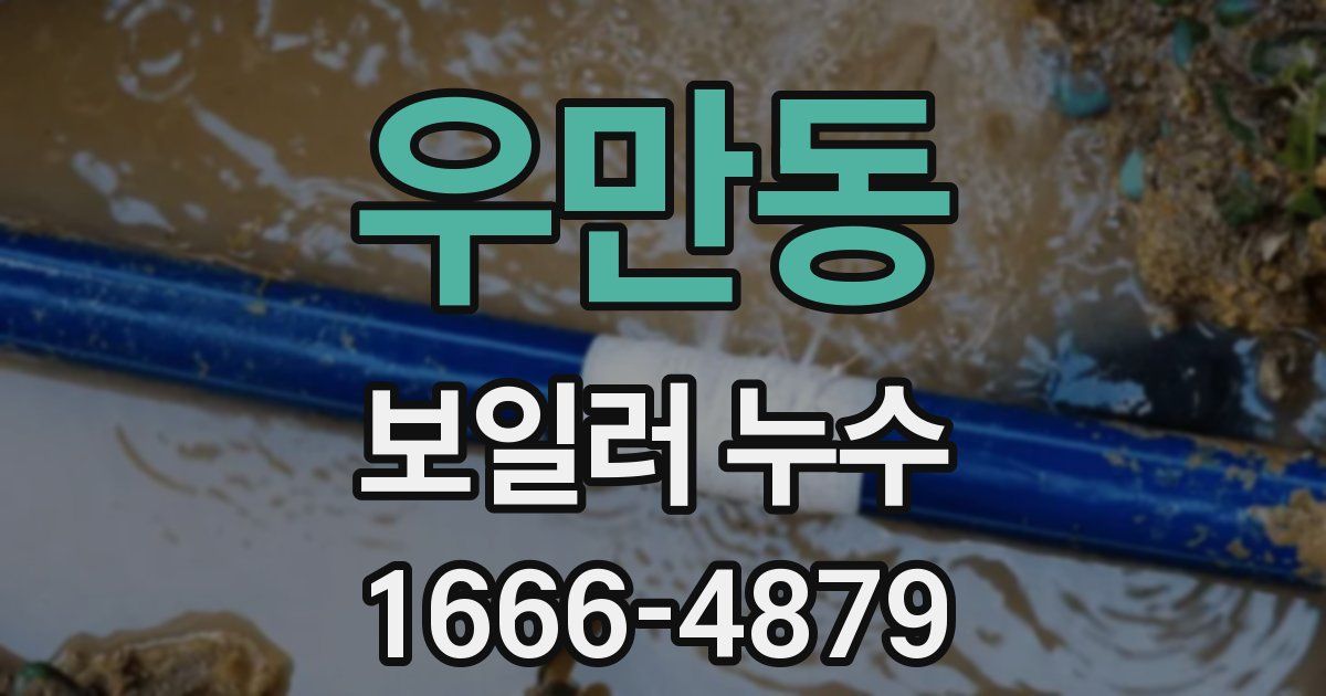 우만동 보일러 누수