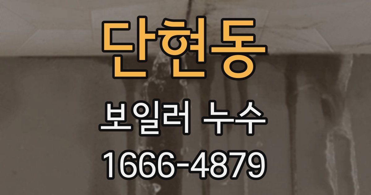 단현동 보일러 누수