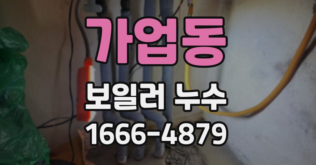 가업동 보일러 누수