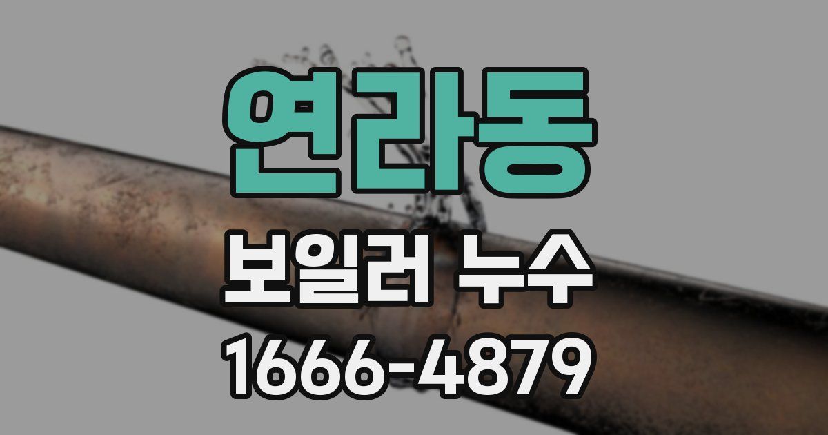 연라동 보일러 누수