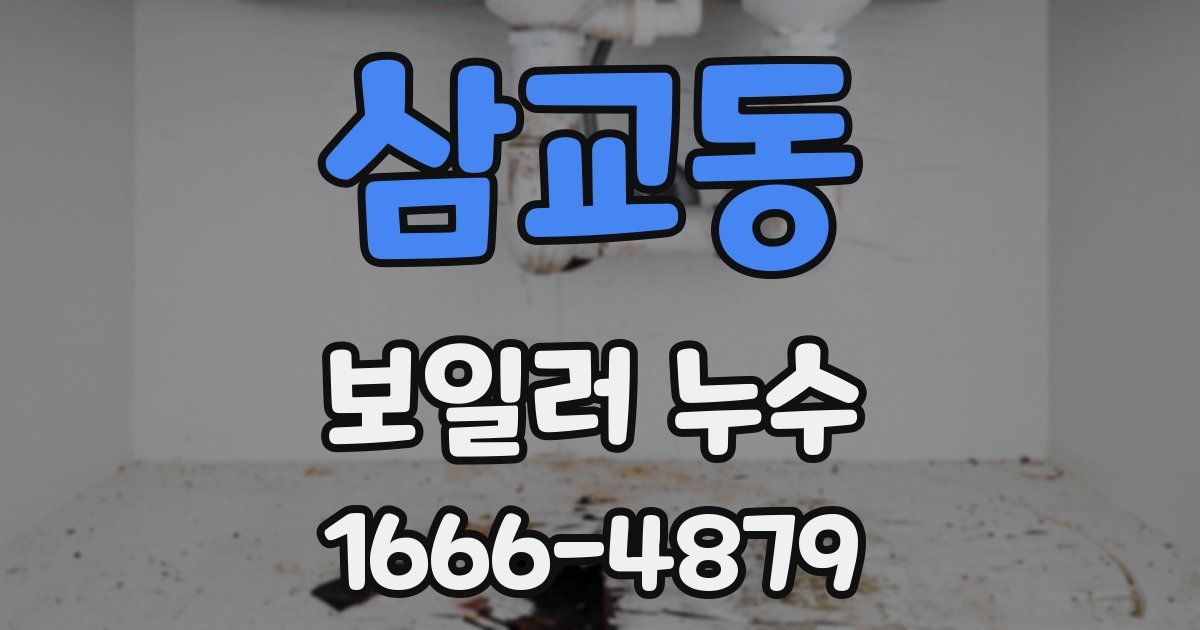 삼교동 보일러 누수