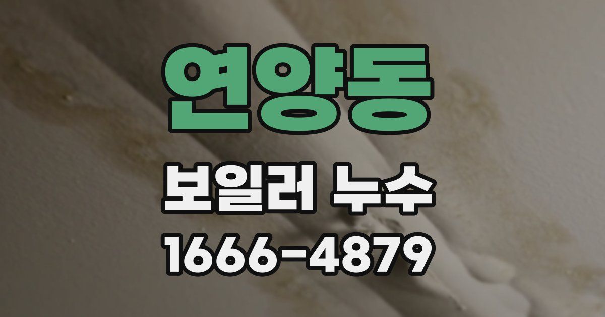 연양동 보일러 누수