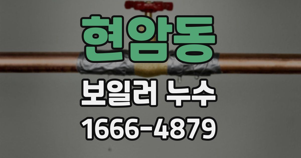 현암동 보일러 누수