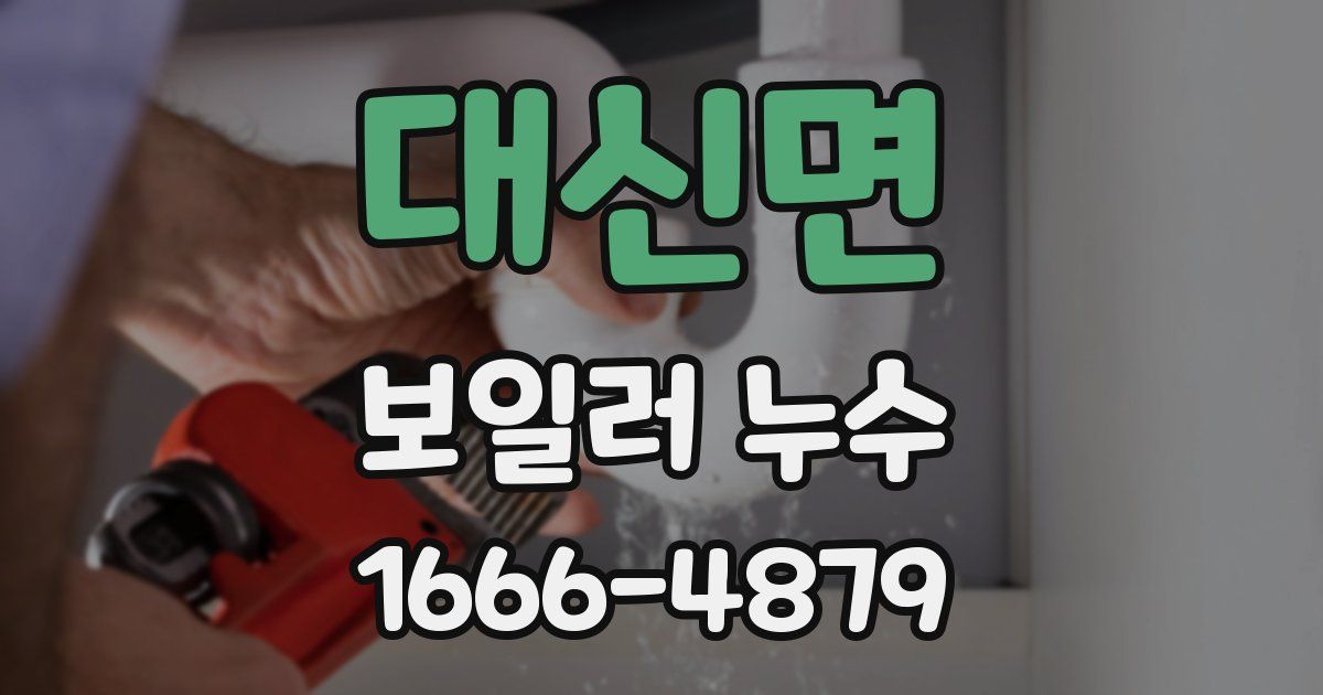 대신면 보일러 누수