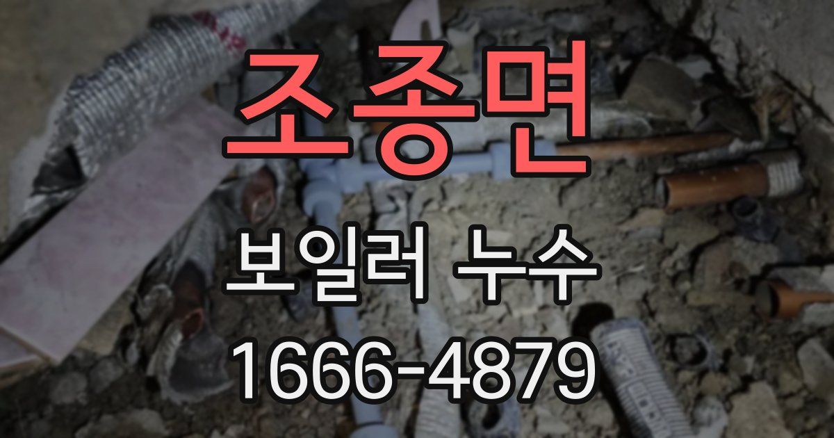 조종면 보일러 누수