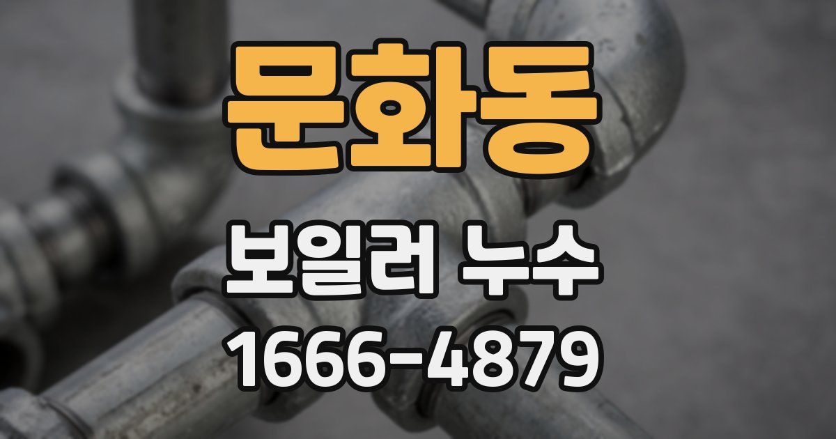 문화동 보일러 누수
