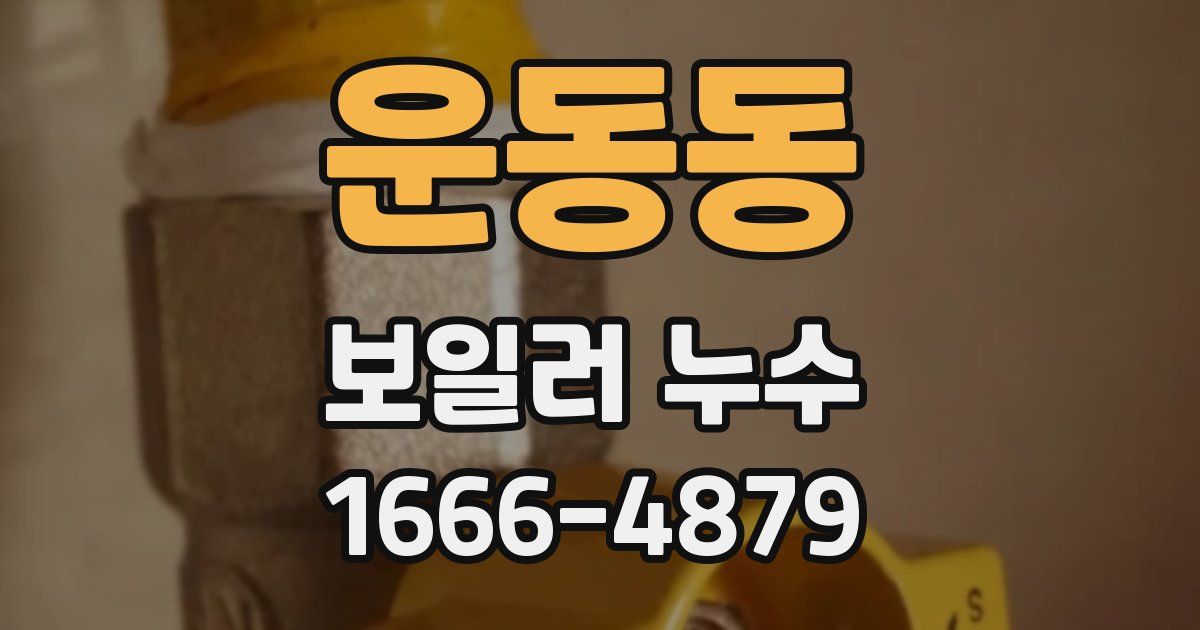 운동동 보일러 누수