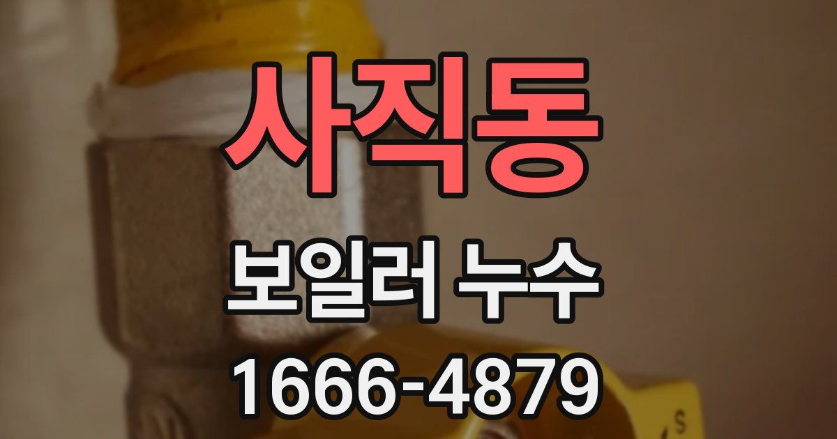 사직동 보일러 누수