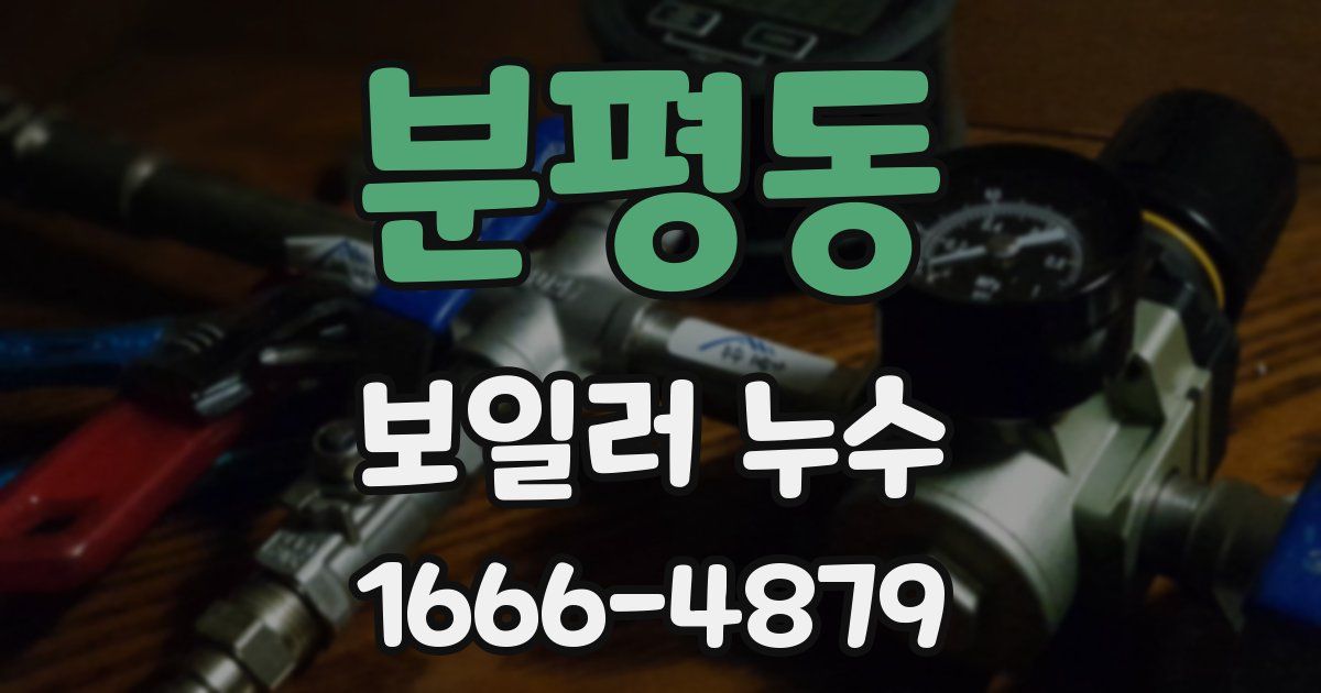 분평동 보일러 누수