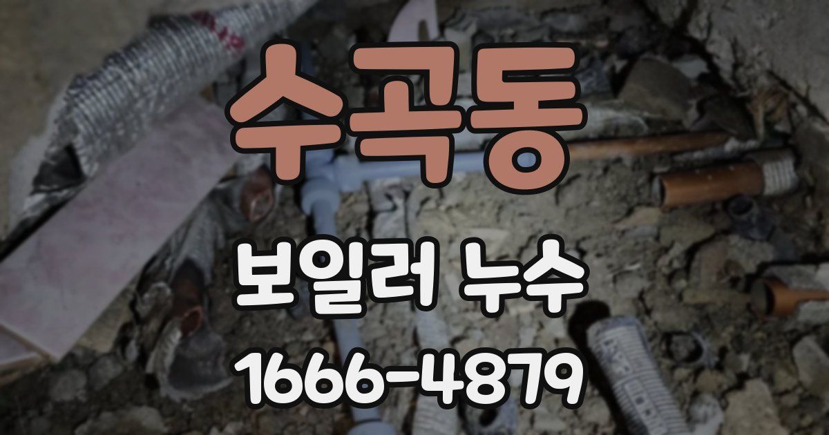 수곡동 보일러 누수