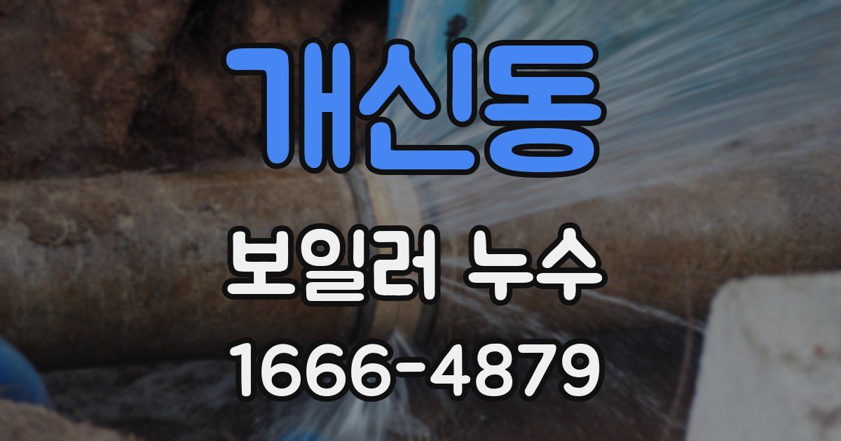 개신동 보일러 누수
