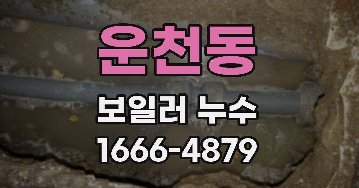 운천동 보일러 누수