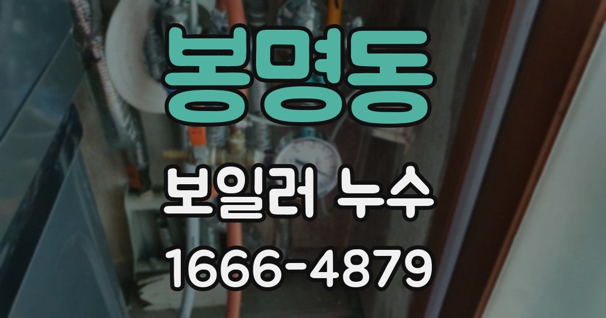 봉명동 보일러 누수