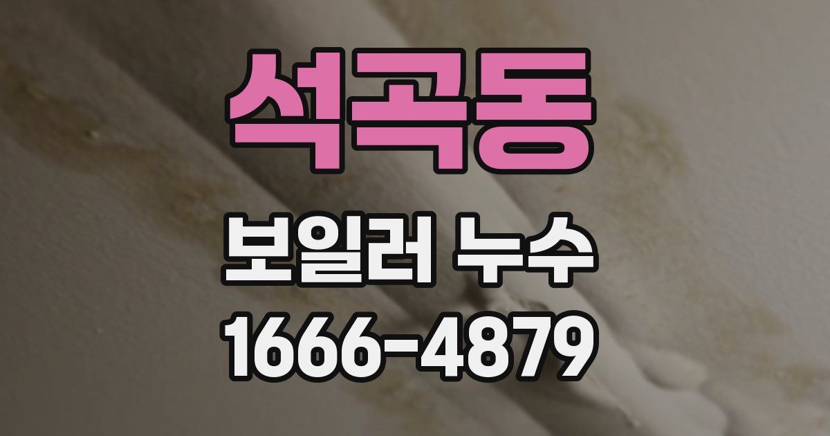 석곡동 보일러 누수