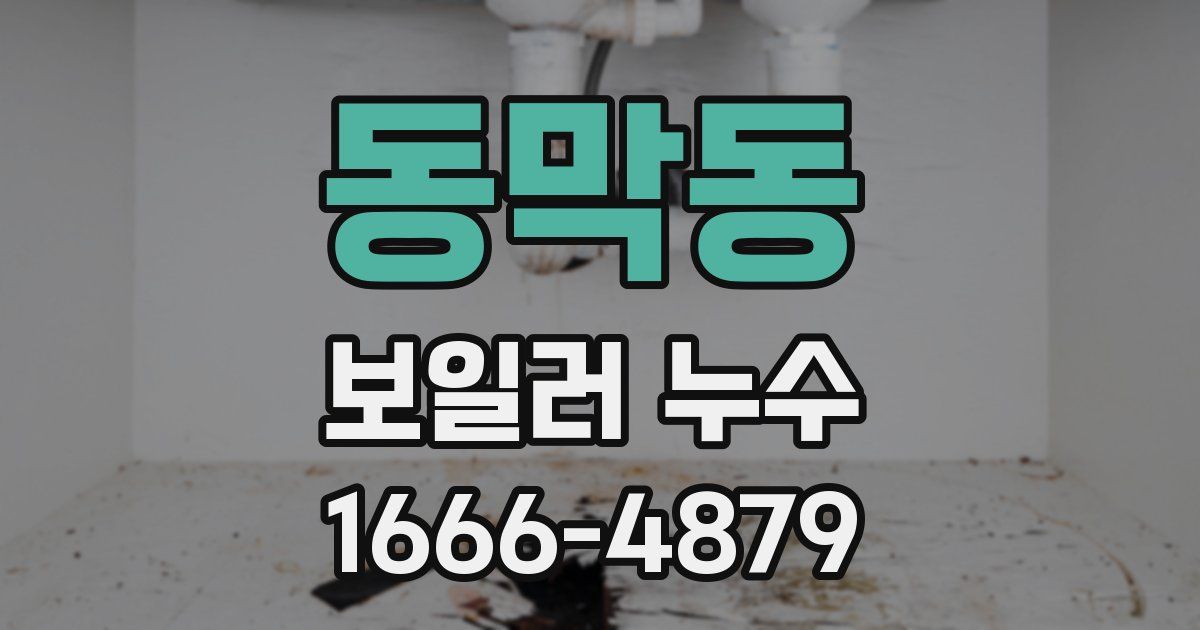 동막동 보일러 누수