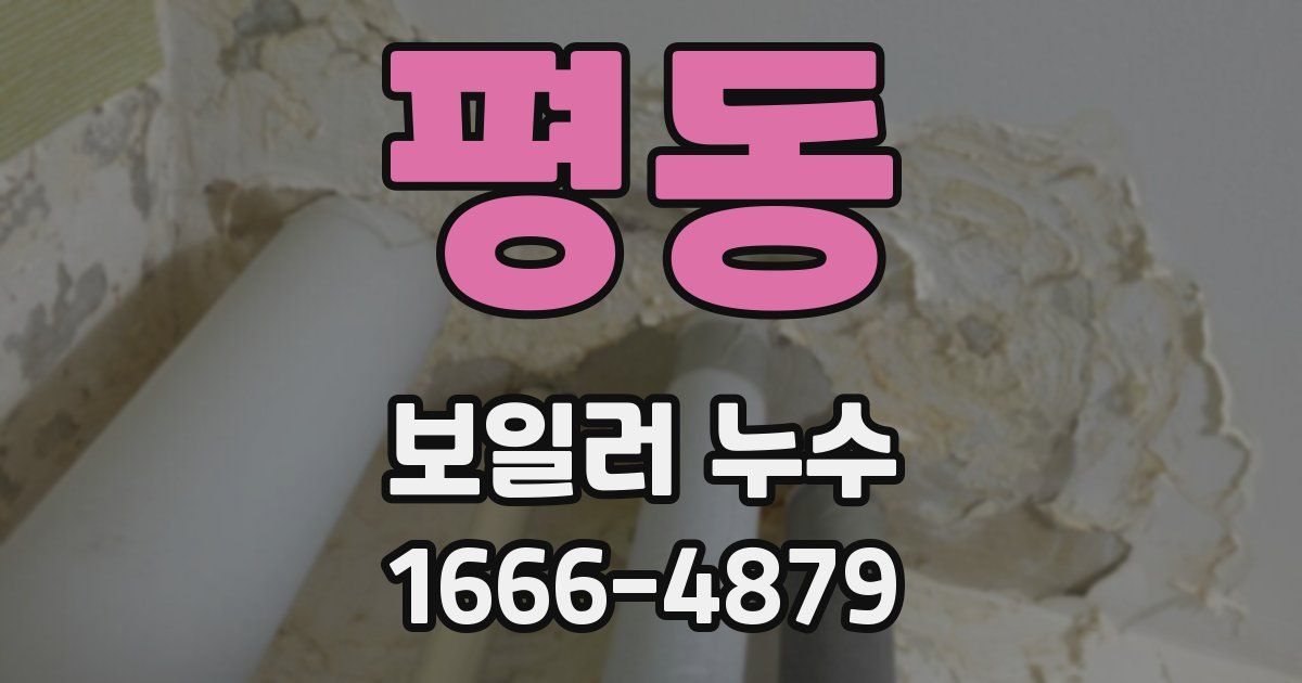 평동 보일러 누수