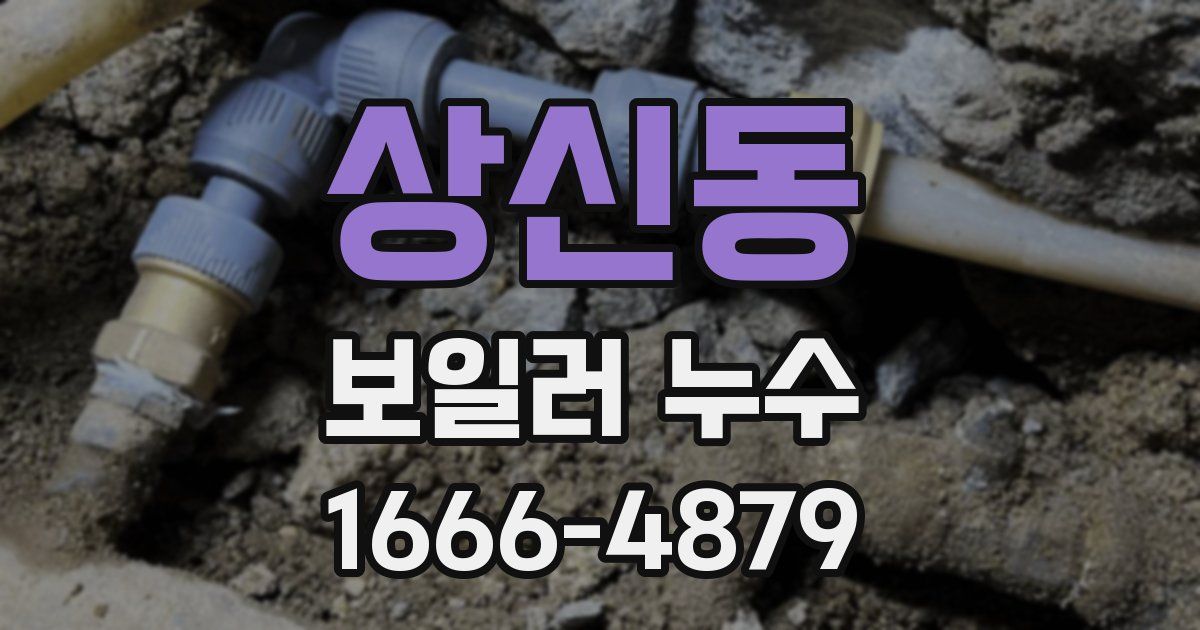상신동 보일러 누수