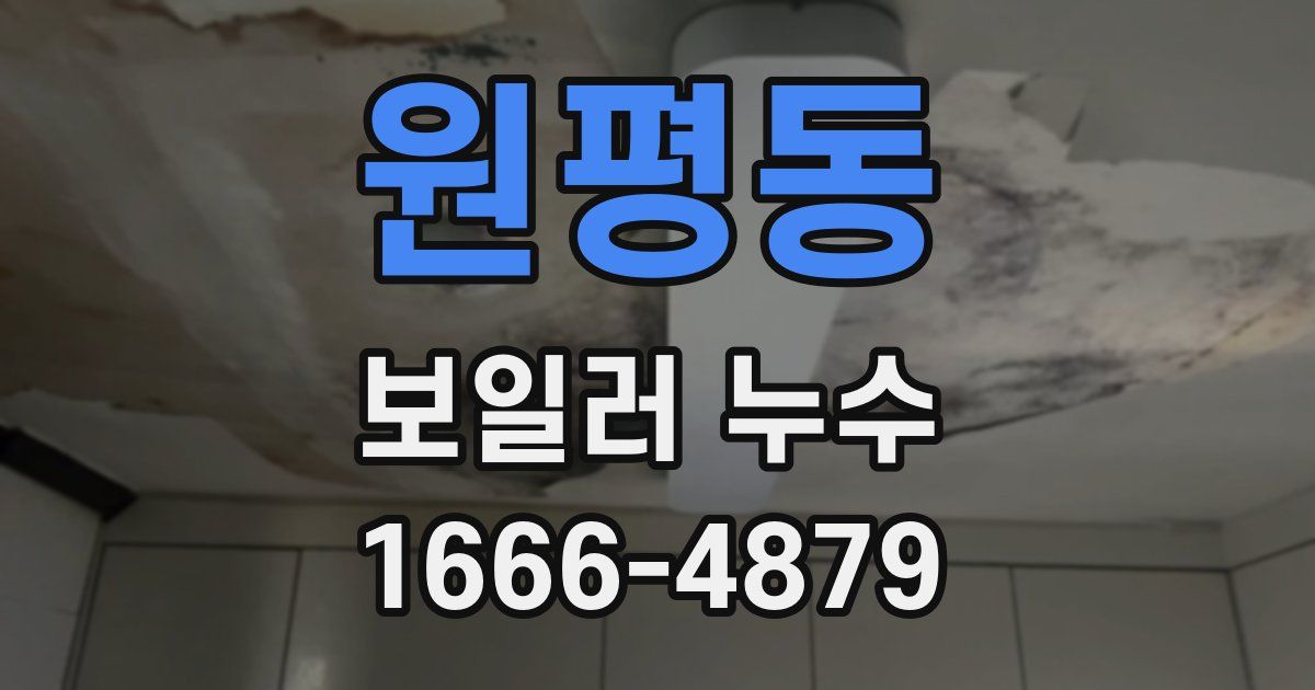 원평동 보일러 누수