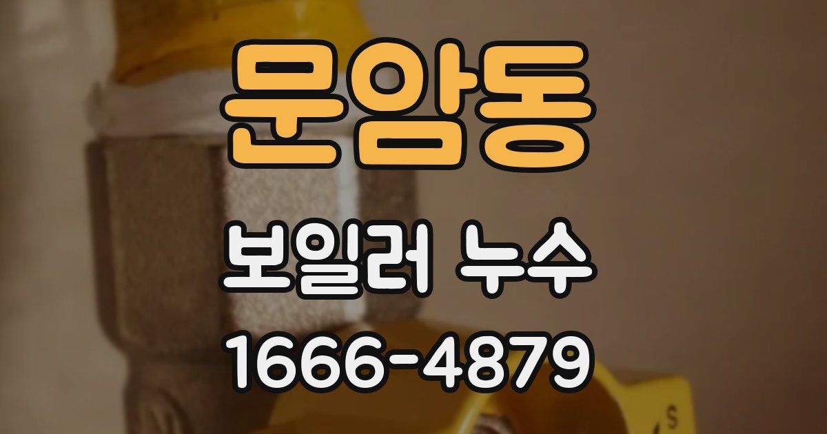 문암동 보일러 누수