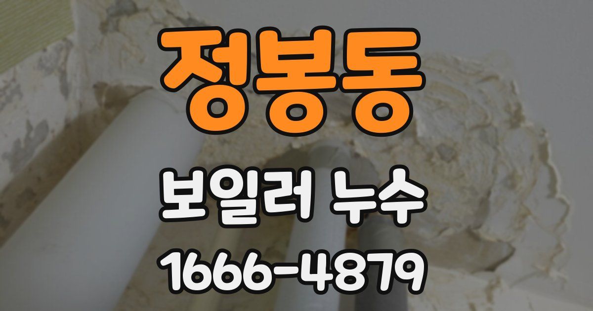 정봉동 보일러 누수