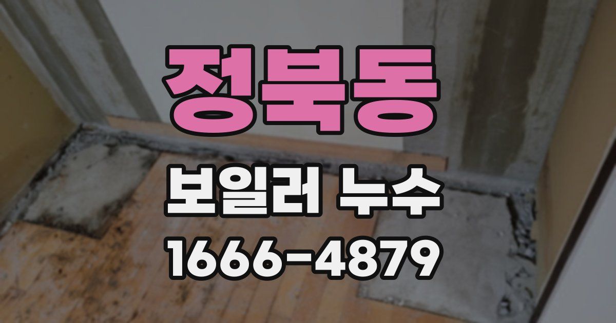 정북동 보일러 누수