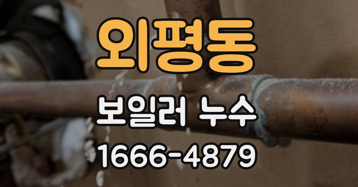 외평동 보일러 누수