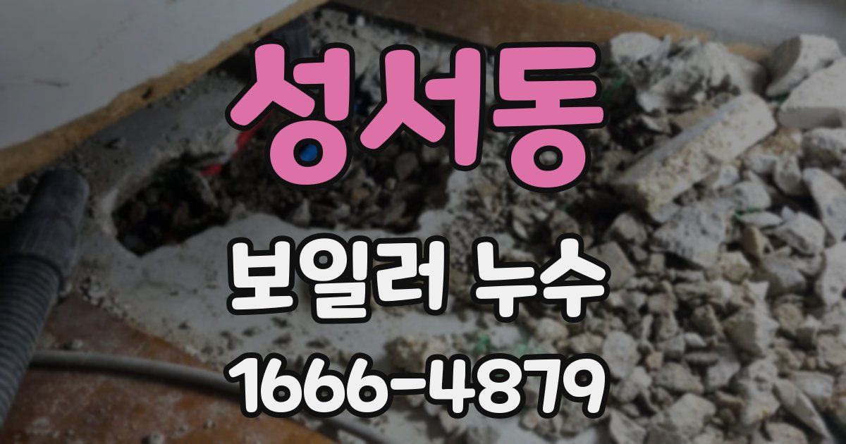 성서동 보일러 누수
