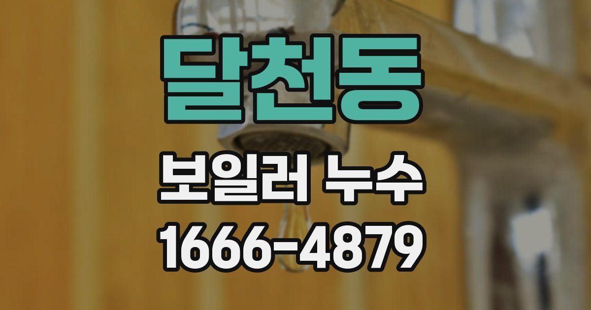 달천동 보일러 누수