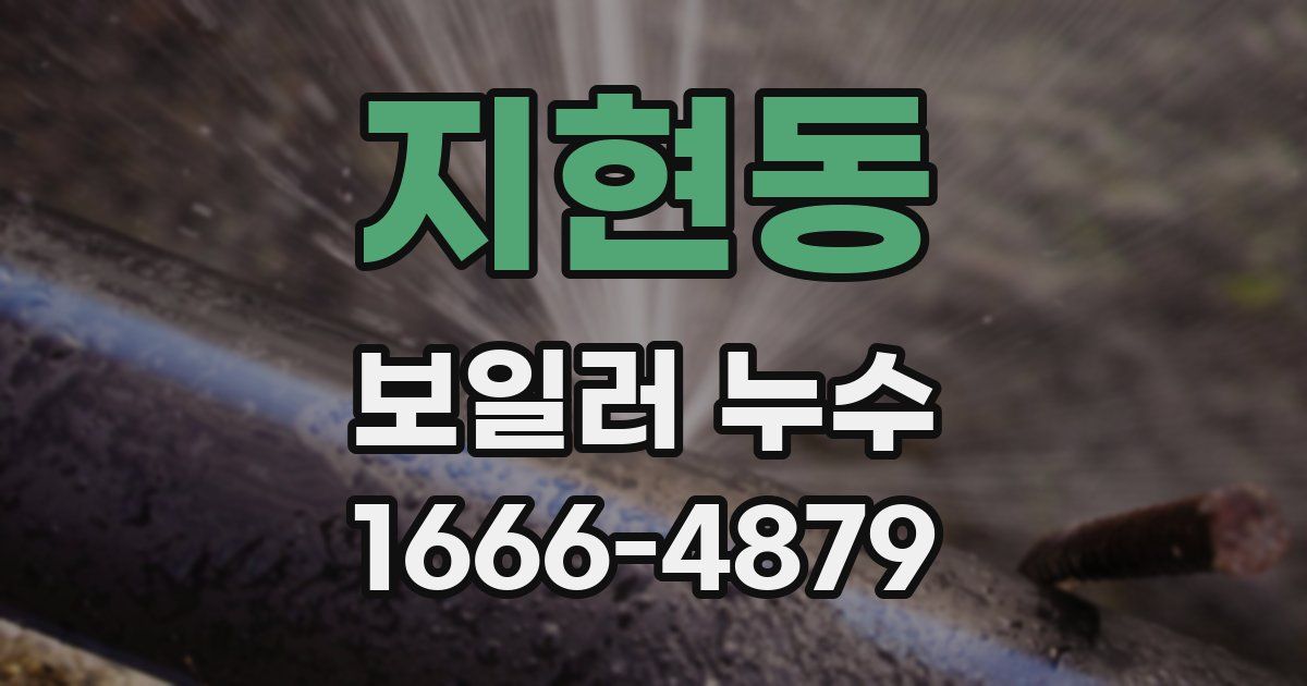 지현동 보일러 누수