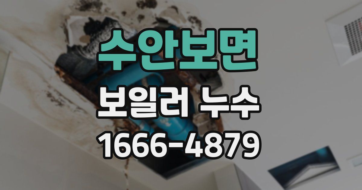 수안보면 보일러 누수