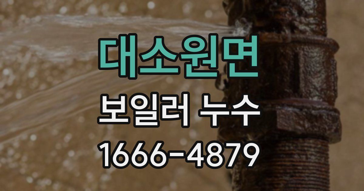대소원면 보일러 누수