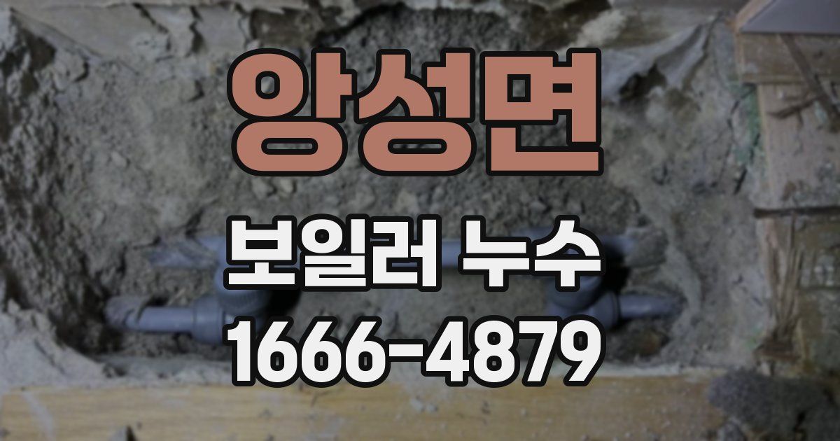 앙성면 보일러 누수