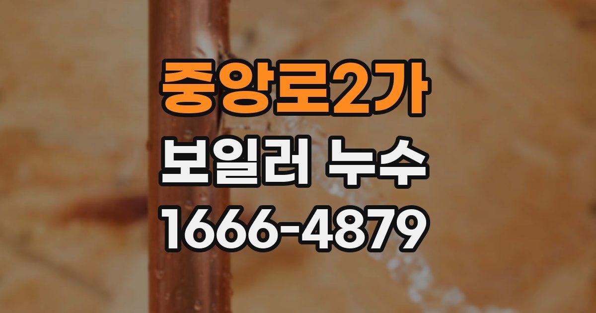 중앙로2가 보일러 누수