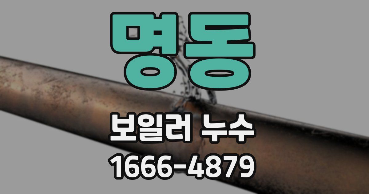 명동 보일러 누수